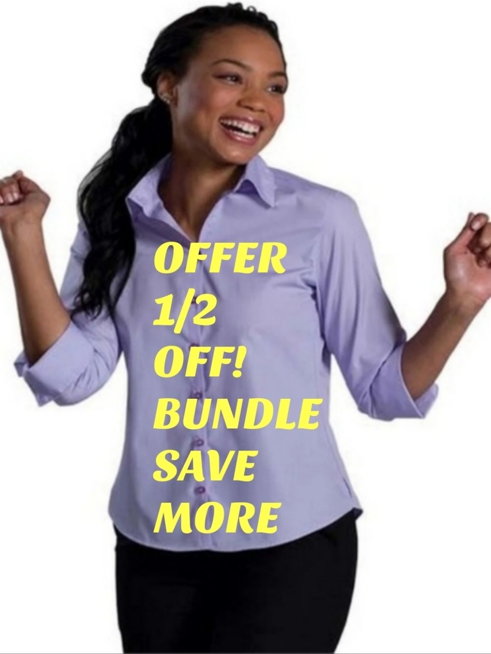 Ann Taylor Lilac Fitted Button Down
